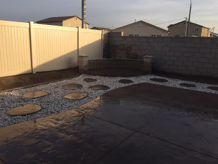 Residential Stamped Concrete Walkway and Slab Project — photo 6